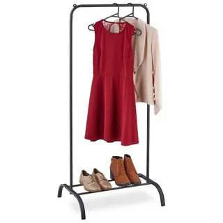 Relaxdays Garderobenständer Metall 144 x 60 x 44 cm Schwarz