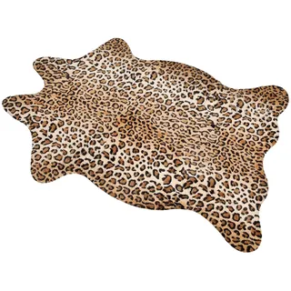 MACEVIA Leoparden-Teppich, Geparden-Druck, Western-Dekor für Wohnzimmer, Schlafzimmer, Kunsttierbereich, rutschfest, 110 cm L x 75 cm B (1,1 m x 0,7 m)