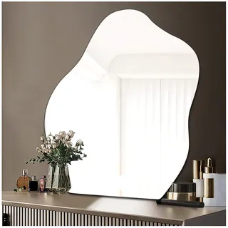 Sqinor Spiegel Wand Asymmetrisch Glas HD Deko Spiegel Selbstklebend Badezimmerspiegel Klebespiegel Aufkleben Wandspiegel Für Bad Wohnzimmer Flur Schlafzimmer Schminktisch