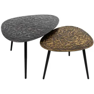 Kawola Couchtisch-Set Yata Multicolor Metall , Dreieckig , 60x43x80 cm , Wohnzimmer, Wohnzimmertische, Couchtische