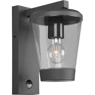 Trio Leuchten Außen-Wandleuchte Cavado anthrazit E27 mit Bewegungsmelder