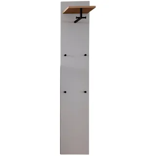 Moderano Garderobenpaneel , Grau, Eiche Bianco , Holzwerkstoff , furniert , 34x180x29 cm , Aufhängemöglichkeit, Kleiderstange , Garderobe, Garderoben-Sets & Garderoben-Serien, Garderoben-Serien