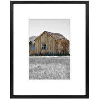 Golden State Art, Aluminium-Bilderrahmen mit elfenbeinfarbener Matte, Staffelei-Ständer für Tisch-Display – Wand-Display – ideal für Hochzeiten, 20.3x25.4 cm für 12.7x17.8 cm große Fotos, 1 Stück