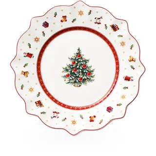 Villeroy & Boch Frühstücksteller 25 cm rot/weiß