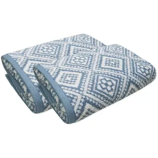 framsohn frottier Arabeske Handtuchset 2-tlg. beige-blau