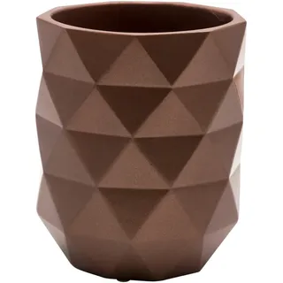 Zahnputzbecher , Dunkelbraun , Kunststoff , Graphik , 7.5x9.5x7.5 cm , Badaccessoires, Zahnputzbecher