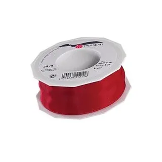 PRÄSENT Geschenkband LYON glänzend rot 40,0 mm x 25,0 m