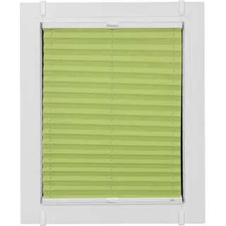 Plissee SUNLINES "One Size Style Crush", grün (grün, weiß, weiß), B:70cm H:100cm, Obermaterial: 85% Polyester, 15% sonstige Fasern, Plissees, Plissee, Zubehörfarbe weiß, zum Klemmen