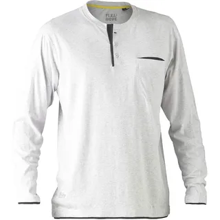 Bisley Workwear Herren T-Shirt Flex & Move Henley T-Shirt aus Baumwolle, langärmelig, Blau