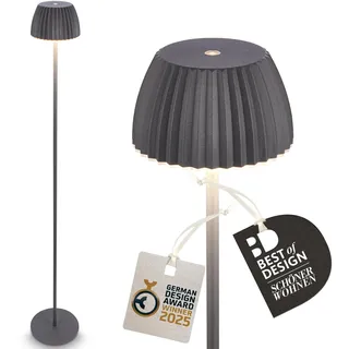 Briloner B.k.licht - LED Stehlampe kabellos led Stehleuchte, Standleuchte Akku Wohnzimmer dimmbar,