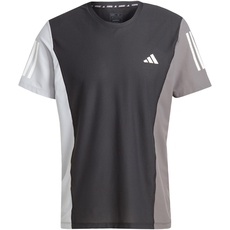 Bild Own The Run Colorblock Tee T-Shirt, Black/Halo Silver/Grey Five, M