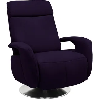 Beldomo System Relaxsessel , Aubergine , Metall , Uni , 84x109x88 cm , Made in Eu , Relaxfunktion , Wohnzimmer, Sessel, Relaxsessel