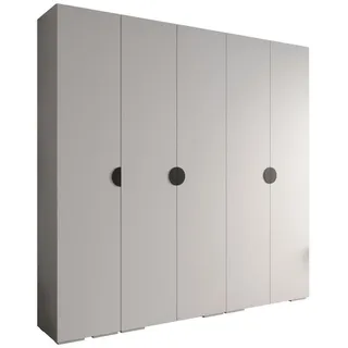 Abiks Möbel Drehtürenschrank 236.7/250/47 5-türig , Metall , Nachbildung , 250x236.7x47 cm , Schlafzimmer, Kleiderschränke, Drehtürenschränke