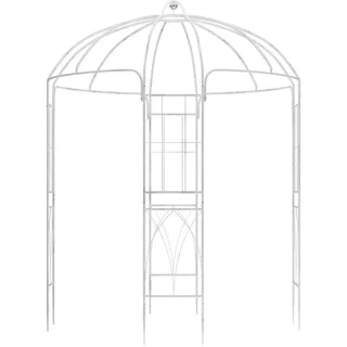 CLP Pavillon 200/200/270 cm Metall Antik Weiß , Weiß, Weiß , 200x270x200 cm , Sonnenschutz, Pavillons