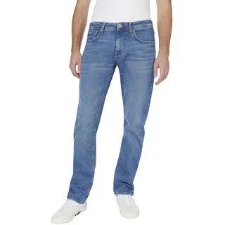 Pepe Jeans – Herren Jeans – Straight Leg – Reguläre Taille – Stretch-Denim – Modell Cash - Blau - 30W - 34L