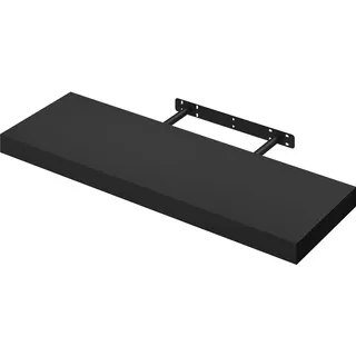 WOLTU Wandboard Wandregal CD DVD Regal Bücherregal Schweberegal Holz Board 70x22.9x3.8cm schwarz für Büro, Wohnzimmer, Schlafzimmer, Küche RG9369sz