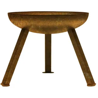 TheFavilla – Feuerschale Bombe aus Cortenstahl (2,5 mm) – Feuerstelle für Garten & Terrasse, Ø 48 cm, 7 KG, Wetterfest, Rostoptik, langlebig
