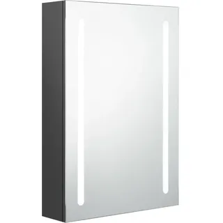 vidaXL LED-Bad-Spiegelschrank 50 cm grau