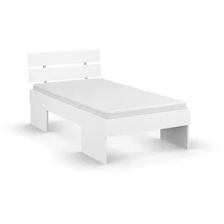 Rauch Möbel Tinda Bett Futonbett in Weiß, Liegefläche 90x200 cm, Gesamtmaße B/H/T 95x84x214 cm