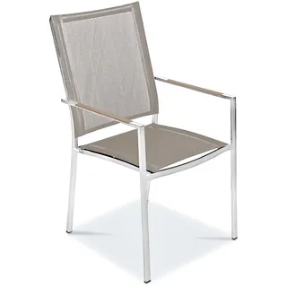 Stapelsessel Venus II Edelstahl - Batyline taupe Armlehne Aluminium