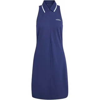 adidas Women's Seasonal Essentials Colorpop Dress with Embroidered Graphic, Dark Blue/White, L