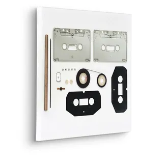 KOMAR Leinwandbild »Assembly Instructions Cassette - Größe 40 x 40 cm« Natur 1 Stk. tlg. Keilrahmenbild mi Echtholzrahmen, schwarz-weiß