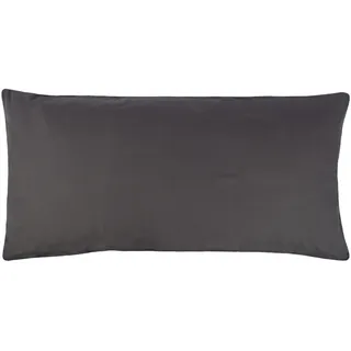 Zoeppritz Perkal-Kissenbezug Easy Farbe charcoral Größe 40x80 - Schwarz