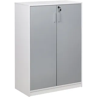 Beliani Zehna Aktenschrank 80x117x40 cm Grau/Weiß