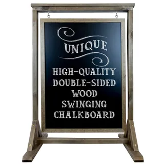 Rustikales handgefertigtes KreidetafelSchild: Einzigartig gestaltetes Holzschild mit doppelseitigem Display Alternative zu ARahmen und SandwichboardSchildern Verwenden Sie Kreide oder flüssige