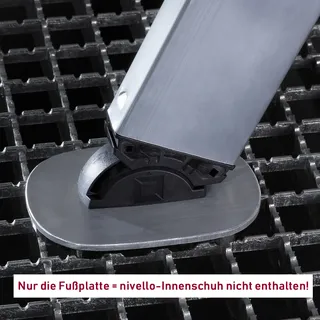 Günzburger Munk nivello®-Fußplatte für Gitterroste - 019213