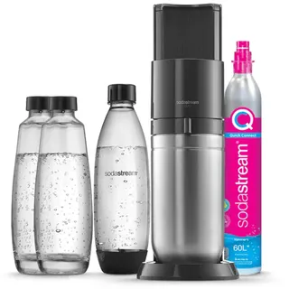 Sodastream Duo titan + 2 Glasflaschen + Zylinder