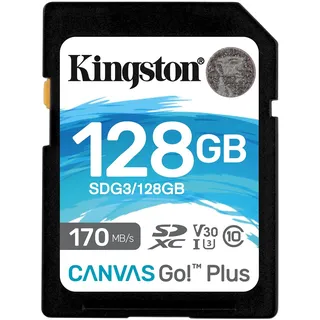 Kingston  SDXC Canvas Go! Plus 128 GB Class 10 UHS-I V30