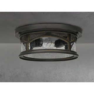 Außendeckenleuchte, runde Balkon Außenlampe Landhausstil, Terrassenbeleuchtung