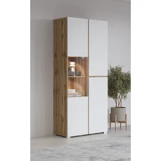 OTTO home Vitrine Cross 79,5 x 40 x 183,5 cm Weiß