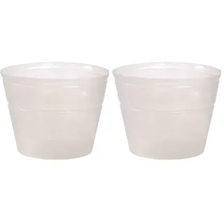 Dehner Pflanztopf-Einsatz, flexibel, Ø 25 cm, Höhe 15 cm, Kunststoff, transparent (Packung mit 2)