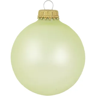 Weihnachtsbaumkugel KREBS GLAS LAUSCHA "CBK70222, Weihnachtsdeko, Christbaumschmuck, Christbaumkugeln Glas", weiß, Ø:6,7cm, Glas, Weihnachtsbaumkugeln, Weihnachtsbaumkugel