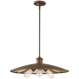 Elstead Lighting Hängeleuchte , Bronzefarben , Metall, Glas , 20.1 cm , Grüner Punkt, RoHS , Lampen & Leuchten, Leuchtenserien