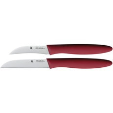 Bild Messerset 2-teilig, mit Schälmesser, Gemüsemesser, Spezialklingenstahl, Griffe aus Kunststoff, rot