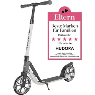 Hudora BigWheel® 205 Advanced Scooter - Komfortabler Aluminium-Roller für bis zu 100kg - Höhenverstellbarer & zusammenklappbarer Tretroller - Kick-Scooter für Kinder/Jugendliche & Erwachsene