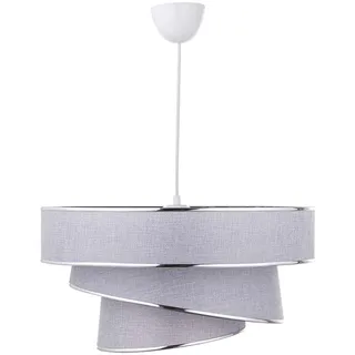 Opviq P & B Hängeleuchte 1-flg. 72 cm zylindrisch Grau/ Silberfarben