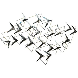 Kunstloft Wanddeko Silber 147/99 cm , Silberfarben , Metall , 3.7x99x4 cm , Bilder & Rahmen, Wanddeko