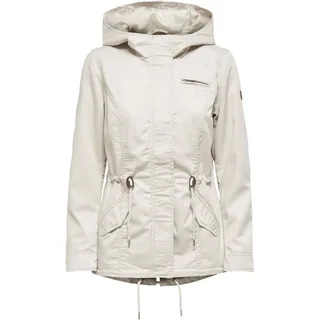 ONLY Damen Übergangs-Jacke ONLLorca Canvas Parka mit Kapuze 15216452, Moonbeam,XS