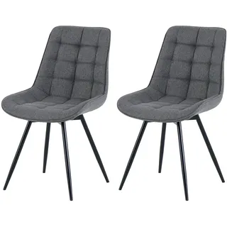 OTTO home Esszimmerstuhl Catania Polyester anthrazit 2er Set
