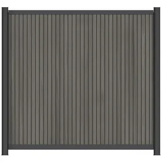 Zaunset Konsta WPC Verto Rhombus ohne Pfosten 186,5 x 180 cm grau