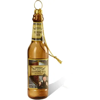 Brauerei Zwönitz Bierflasche Weihnachtskugel - Christbaumschmuck Bier | Weihnachtskugel Bier Flasche - ausgefallene Weihnachtsdeko - Christbaumschmuck lustig