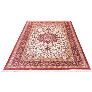 morgenland Seidenteppich »China Seide Medaillon 183 x 122 cm«, rechteckig, 6 mm Höhe, Unikat mit Zertifikat, rot