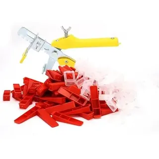 Deuvuo fliesen nivelliersystem 2mm, 401 Teiliges Nivelliersystem, 300 Zuglaschen, 100 Keile und zange, Fliesen Werkzeug für die Steinverlegung