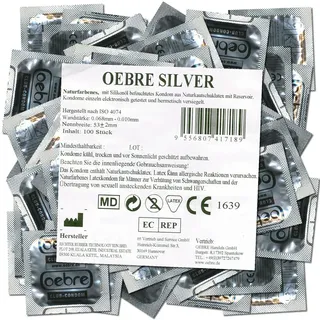 OEBRE Silver Kondome Marke Extra 100-Condom-Pack