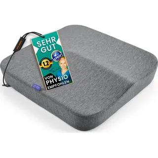 DYNMC you Sitzkissen Stuhl – Ergonomisches Keilkissen Rücken – Von Experten Entwickelt – Sitzkissen für Bürostuhl, Auto & Sofa – rutschfest – Waschbar – Memory Foam – Komfort & Haltung – 40,5x40,5 cm