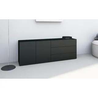 borchardt Möbel Sideboard »Sophia«, Breite 152 cm, stehend und hängend montierbar, schwarz